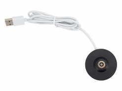 Lámpara de mesa recargable Zafferano Angelina: inalámbrica, cabezal ajustable, control táctil, diseño interior moderno, color claro. Gris Outlet