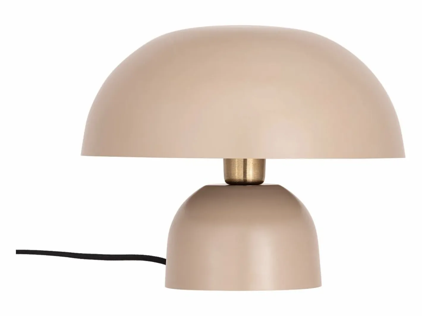 OZAIA Lámpara de mesa tipo seta de metal, D. 31 x Alt. 25 cm, , SIDNEY Beige Best