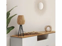 VS Venta-stock Lámpara de mesita Tara de Bambú, diametro 43,5 cm Beige New