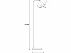 OZAIA Lámpara de metal - lámpara H. 120 cm - y cobre - YILDO Negro