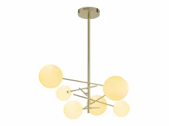 Lámpara de metal asimétrica 6 globos, L.72 x H. 116 cm, brillante, NAKINA^OZAIA