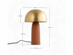 Rendez-Vous Déco Lámpara de metal terracota y dorado - Joy Terracota / Dorado Best