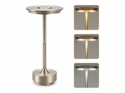 NETTLIFE Lámpara de noche inalámbrica , lámpara de mesa LED a batería, lámpara táctil regulable con batería recargable por USB, paquete de 2 Gris Online