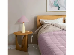 TOSEL Lámpara de noche ,metal,madera, ,A37xD21xP21cm Rosa Best