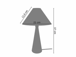 TOSEL Lámpara de noche ,metal,madera, ,A37xD21xP21cm Rosa Best