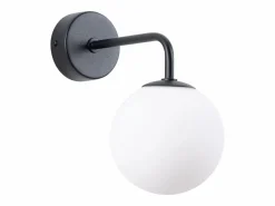 Sollux Lighting Aplique Para Pared|Lámpara de pared Bealy minimalista de acero/vidrio - 1 fuentes luminosas 3000K - L.10 x A.21 cm - /blanco