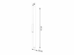 Sollux Lighting Aplique Para Pared|Lámpara de pared Brill moderno de acero - 2 fuentes luminosas 4000K - L.2,5 x A.50 cm -