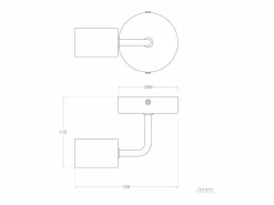 Ledkia Lámpara de Pared de Metal Jayso Negro Multicolor Hot