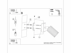 Lámpara de pared Gloow minimalista de aluminio - 1 fuentes luminosas 3000K - L.8 x A.8 cm -^Sollux Lighting Outlet