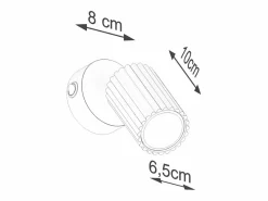 Lámpara de pared Gloow minimalista de aluminio - 1 fuentes luminosas 3000K - L.8 x A.16 cm - oliva^Sollux Lighting Hot