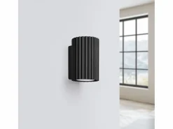 Sollux Lighting Lámpara de pared Gloow minimalista de aluminio - 1 fuentes luminosas 3000K - L.6,5 x A.10 cm - Negro Best