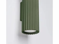 Sollux Lighting Lámpara de pared Gloow minimalista de aluminio - 2 fuentes luminosas 4000K - L.6,5 x A.20 cm - oliva Verde Hot