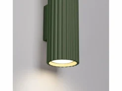 Sollux Lighting Lámpara de pared Gloow minimalista de aluminio - 2 fuentes luminosas 4000K - L.6,5 x A.20 cm - oliva Verde Hot