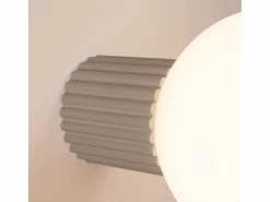 Lámpara De Pared Halo Moderno De Aluminio/Vidrio - 1 Fuentes Luminosas - L.12 X A.12 Cm - Gris Pardo^Sollux Lighting Sale