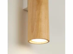 Sollux Lighting Aplique Para Pared|Lámpara de pared Lino moderno de madera/acero - 2 fuentes luminosas - L.6 x A.30 cm - madera natural/