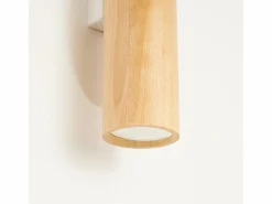 Sollux Lighting Aplique Para Pared|Lámpara de pared Lino moderno de madera/acero - 2 fuentes luminosas - L.6 x A.30 cm - madera natural/