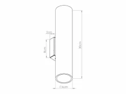 Sollux Lighting Aplique Para Pared|Lámpara de pared Lino moderno de madera/acero - 2 fuentes luminosas - L.6 x A.30 cm - madera natural/