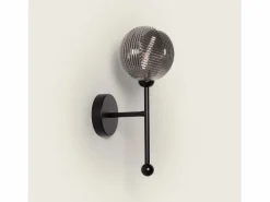 Lámpara de Pared Metal y Cristal Abbie Humo^Ledkia Hot