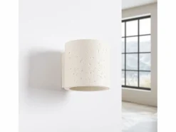 Sollux Lighting Aplique Para Pared|Lámpara de pared Orbis industrial de concreto - 1 fuentes luminosas - L.10 x A.10 cm -