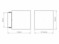 Sollux Lighting Aplique Para Pared|Lámpara de pared Orbis industrial de concreto - 1 fuentes luminosas - L.10 x A.10 cm -