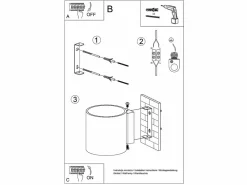 Sollux Lighting Aplique Para Pared|Lámpara de pared Orbis industrial de concreto - 1 fuentes luminosas - L.10 x A.10 cm -