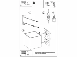 Sollux Lighting Aplique Para Pared|Lámpara de pared Quad industrial de concreto - 1 fuentes luminosas - L.10 x A.10 cm -