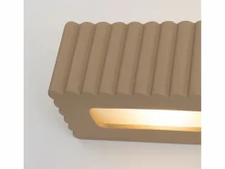 Sollux Lighting Aplique Para Pared|Lámpara de pared Rigata moderno de cerámica - 1 fuentes luminosas - L.34 x A.10 cm - pardo