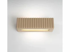 Sollux Lighting Aplique Para Pared|Lámpara de pared Rigata moderno de cerámica - 1 fuentes luminosas - L.34 x A.10 cm - pardo