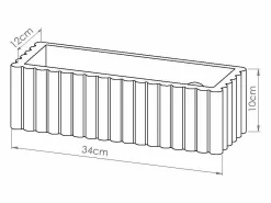 Sollux Lighting Aplique Para Pared|Lámpara de pared Rigata moderno de cerámica - 1 fuentes luminosas - L.34 x A.10 cm - pardo