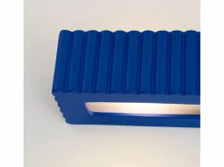 Lámpara de pared Rigata moderno de cerámica - 1 fuentes luminosas - L.34 x A.10 cm - ultramarino^Sollux Lighting Hot
