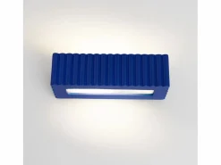 Lámpara de pared Rigata moderno de cerámica - 1 fuentes luminosas - L.34 x A.10 cm - ultramarino^Sollux Lighting Hot