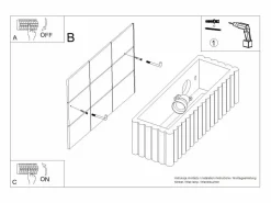 Sollux Lighting Aplique Para Pared|Lámpara de pared Rigata moderno de cerámica - 1 fuentes luminosas - L.34 x A.10 cm -