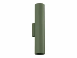 Sollux Lighting Lámpara de pared Toris desván de acero - 2 fuentes luminosas 3000K - L.6 x A.30 cm - oliva Verde Sale