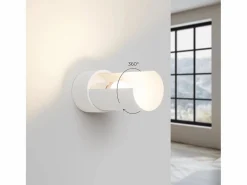 Sollux Lighting Lámpara de pared Torow minimalista de acero - 1 fuentes luminosas 4000K - L.10 x A.21 cm - Blanco Hot
