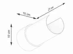 Sollux Lighting Lámpara de pared Torow minimalista de acero - 1 fuentes luminosas 4000K - L.10 x A.21 cm - Blanco Hot