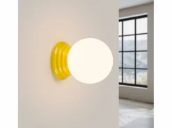Sollux Lighting Aplique Para Pared|Lámpara de pared Zori minimalista de cerámica/vidrio vidriado - 1 fuentes luminosas - L.12 x A.12 cm -