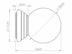 Sollux Lighting Aplique Para Pared|Lámpara de pared Zori minimalista de cerámica/vidrio vidriado - 1 fuentes luminosas - L.12 x A.12 cm - oliva