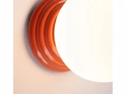 Sollux Lighting Aplique Para Pared|Lámpara de pared Zori minimalista de cerámica/vidrio vidriado - 1 fuentes luminosas - L.12 x A.12 cm - durazno