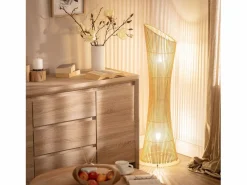 Ledkia Lámpara De Pie|Lámpara de Pie de Bambú Marady Natural