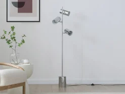 OZAIA Lámpara De Pie|Lámpara de pie de latón dorado D.32 x Alt.155 cm - KINLEY