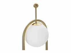 Lámpara de pie GLAMY ARC Ø 28X168 en metal dorado con pantalla de vidrio blanco^ Sale