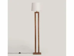 Ledkia Lámpara de Pie Madera Abner Natural Beige Hot