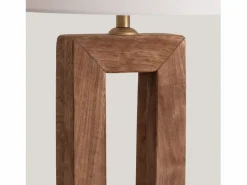 Ledkia Lámpara de Pie Madera Abner Natural Beige Hot