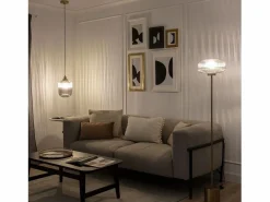Ledkia Lámpara De Pie|Lámpara de Pie Metal y Cristal Windsor Dorado