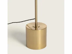 Ledkia Lámpara De Pie|Lámpara de Pie Metal y Cristal Windsor Dorado