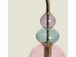 Ledkia Lámpara De Pie|Lámpara de Pie Metal y Cristal Baudelaire Rosa