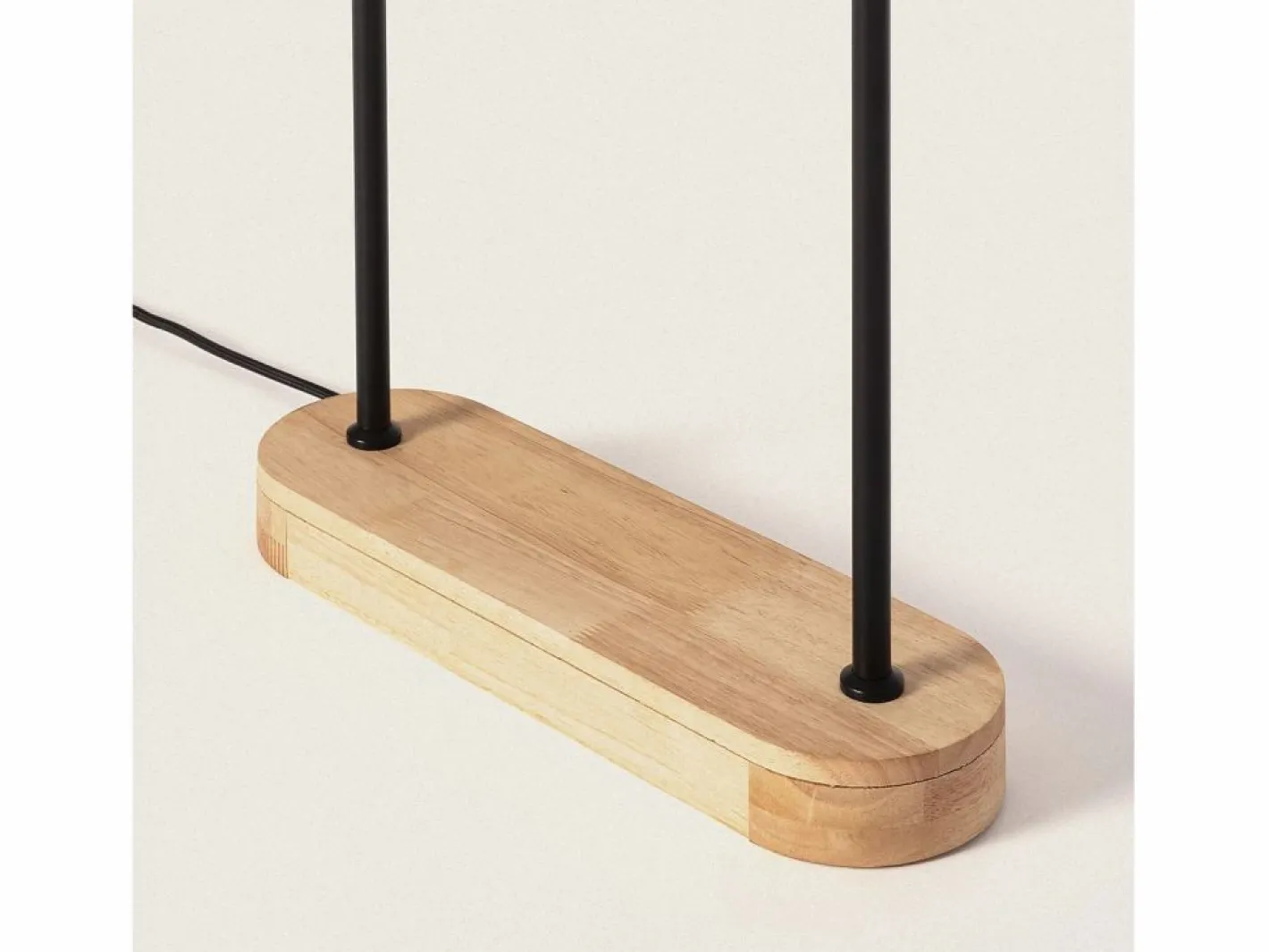 Ledkia Lámpara de Pie Metal y Tela Elliptica Negro Discount