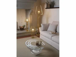 Lámpara de pie Minerva Ø38x166 cm en hierro estilo reticulado Diseño moderno con interruptor de pie Conexión E27 Made in Italy Negro Hot