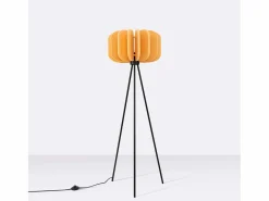 Lámpara de pie Mula moderno de fieltro/acero - 1 fuentes luminosas - L.45 x A.134 cm - /negro^Sollux Lighting Clearance