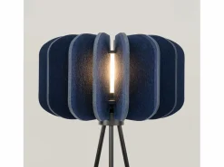 Lámpara de pie Mula moderno de fieltro/acero - 1 fuentes luminosas - L.45 x A.134 cm - marino/negro^Sollux Lighting New